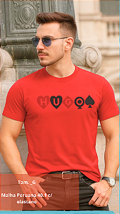 Camiseta Hugo Vermelha em Malha Peruana