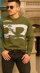 Moletom Diesel Masculino Verde Oliva