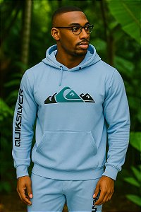 Moletom Quiksilver Azul com Capuz