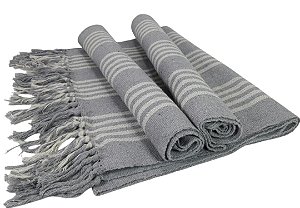 Jogo de Tapete Cozinha Artesanal Passadeira em algodão 3 Peças