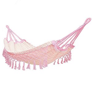 Rede de Dormir para Berço de Bebê 100% Algodão Rosa