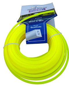 Fio de nylon para roçadeiras quadrado 3mmx15m