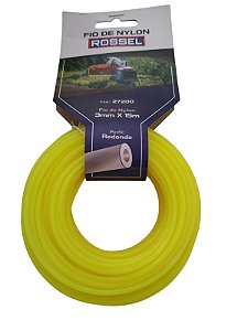 Fio Nylon Roçadeira Redondo 3mm X 15m