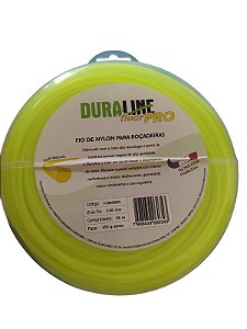 Fio Nylon P/ Roçadeiras Redondo 3mm 56m Amarelo Fluor