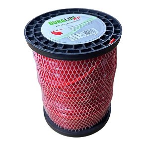 Fio Nylon P/ Roçadeira 3mm Quadrado 226mt Vermelho-BOBINA