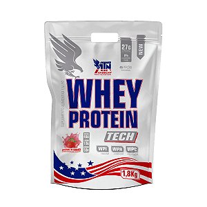WHEY PROTEIN TECH ATN REFIL 1,8KG - MILKSHAKE DE MORANGO