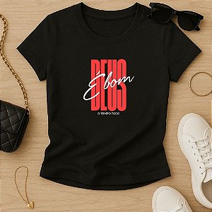 Baby Look Feminina Cristã Deus é Bom