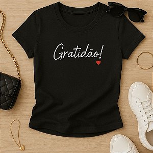 Baby Look Feminina Cristã Gratidão