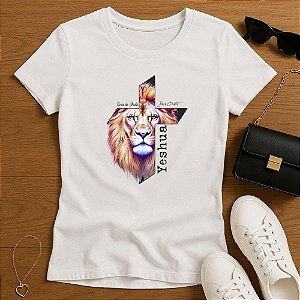Baby Look Feminina Cristã Branca Yeshua Cruz