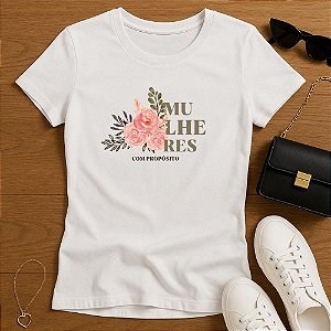Baby Look Feminina Cristã Branca Mulheres Com Propósito