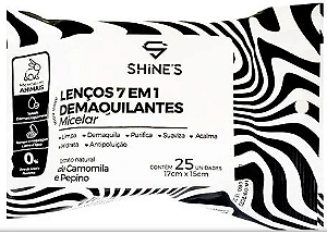 Lenços Demaquilantes 7 em 1 Micelar Shine's - unid