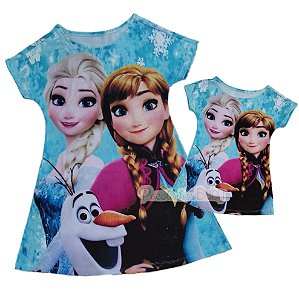 vestido mae e filha frozen
