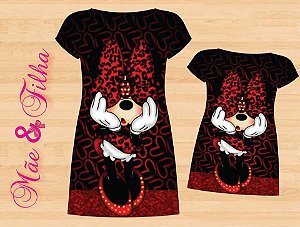 roupa da minnie vermelha mae e filha
