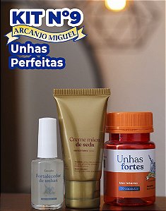 Kit número 9 Unhas Perfeitas fortes lindas longas saudáveis