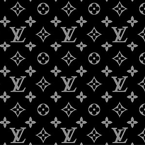 Tecido Grife Louis Vuitton Cinza F. Preto Tecido Microfibra (Tactel), Oxford, Cetim, Malha Elastano, Gabardine Corte Costura Tecido Costura.