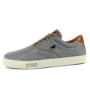 Tênis Masculino Casual Polo White Original 2100 Slim Gray