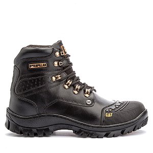 Bota Masculina Caterpillar Original em Couro Legítimo 2190 Destroyer Preto