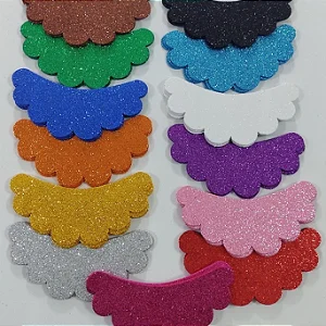 100 Bases de Gargantilha Fofinha para Pet em Eva com Brilho - Tamanho M