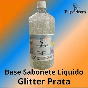 Base Sabonete Liquido Glitter Prata 1 Litro