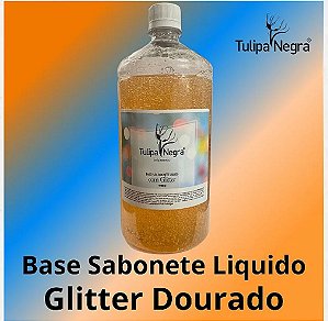 Base Sabonete Liquido Glitter Dourado 1 Litro