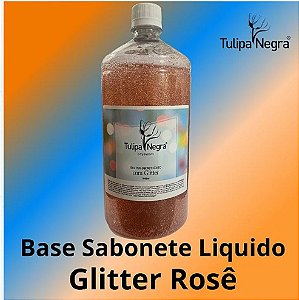 Base Sabonete Liquido Glitter Rosê 1 Litro