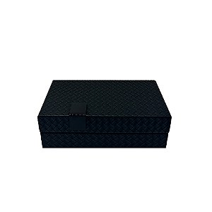 CAIXA DECORATIVA PRETA 30x15x7,5cm