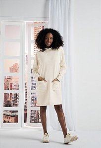 VESTIDO MOLETOM FEMININO C/ BOLSO ELL 183998