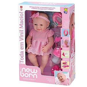 BONECA DIVER NEW BORN - VAMOS BRINCAR DIVERTOYS