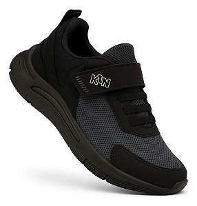 TENIS KLIN CALCE FACIL MENINO SPORT PRETO GRAFITE CONFORTAVEL