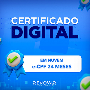 Certificado Digital e-CPF A3 24 meses em NUVEM SAFEID