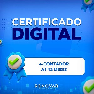 Certificado Digital e-CONTADOR A1 12 meses