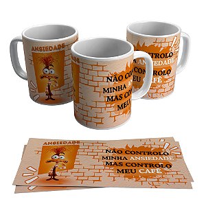 Caneca para presente - Tema Ansiedade de Divertidamente v1