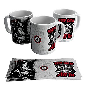Caneca para presente - Tema Poker Keep Calm And All In