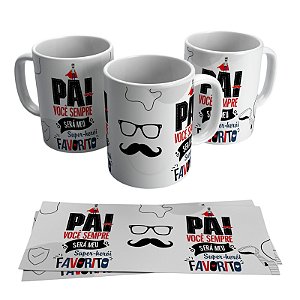 Caneca para presente - Tema Pai Super Herói Favorito
