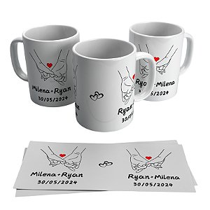 Caneca para presente - Tema Nomes do Casal + Data de Namoro