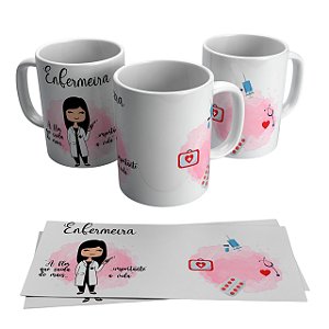 Caneca para presente - Tema Enfermeira