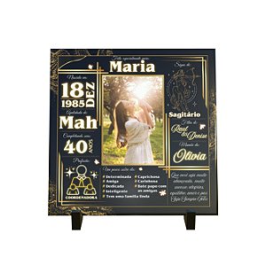 Azulejo Decorativo Biografia Registrada