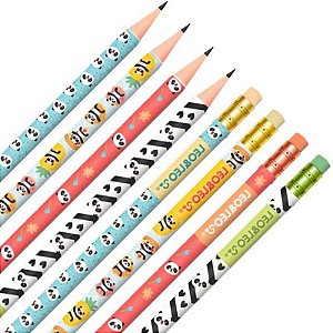 Lápis Preto decorado Panda hd c/ borracha