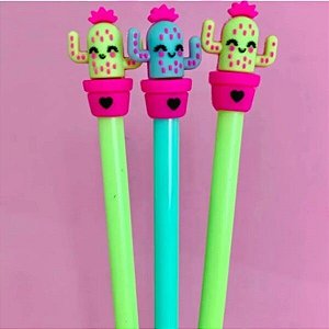 Caneta Fofa Cacto Pink