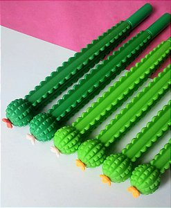 Caneta Fofa Cacto Ondulado