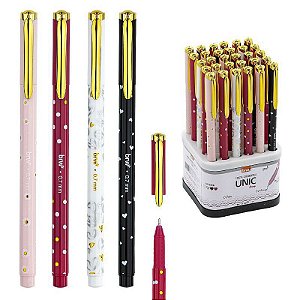 Caneta Esferográfica Unic Stamp 0.7mm Tinta Azul