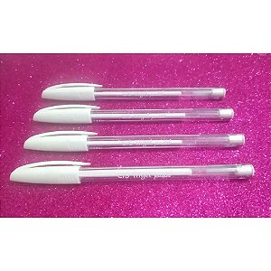 Caneta Esferográfica Trigel Branca