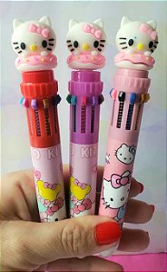 Caneta Esferográfica Hello Kitty Em 10 Cores