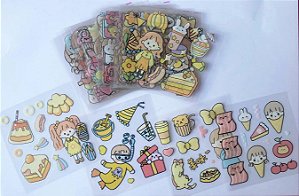 Cartelas adesivos fofos kawaii impermeável para Scrapbook/garrafas/diário