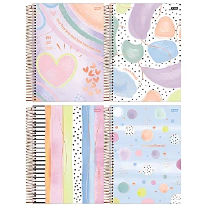 Caderno Universitário Capa Dura 1 Matéria 80 Folhas La Creme