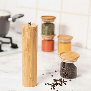 Moedor de Sal e Pimenta em Bambu