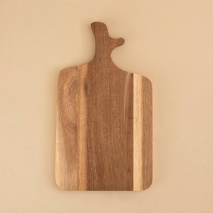 Tábua de madeira acácia 32cm de corte rústica - oikos