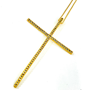 Cordão Cruz Zirconia