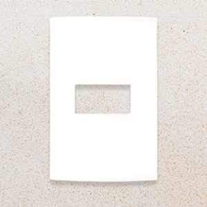 PLACA 4X2 - 1 POSTO - BRANCO FOSCO - SLEEK CLEAN