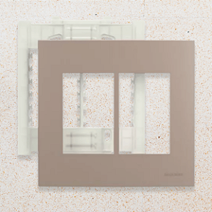 PLACA + SUPORTE - 4X4 - 6 POSTOS - ARGILA - SLEEEK COLORS